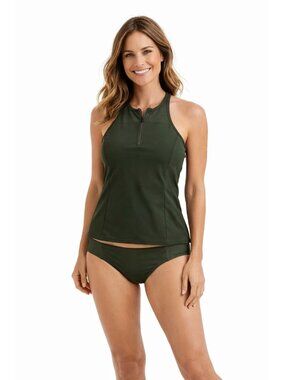 Athleta Green Tankini & Bikini Bottom Swim Set Women S Resort Swim Coastal Beach